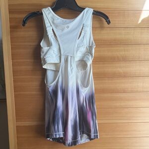 lululemon athletica White and Purple Tank Top